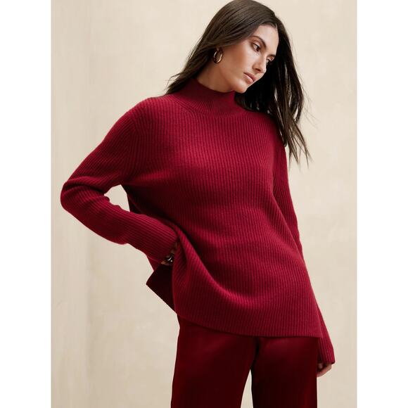 Banana Republic Curio Cashmere Ribbed Sweater - M - Picture 3 of 3